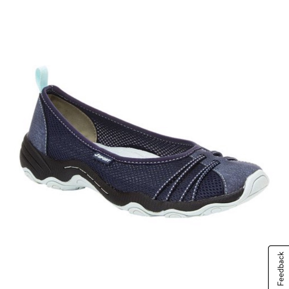 Blue sketchers Jsport ballet flat sneaker